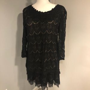Black lined dress